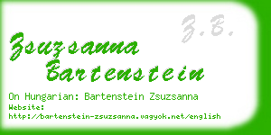 zsuzsanna bartenstein business card